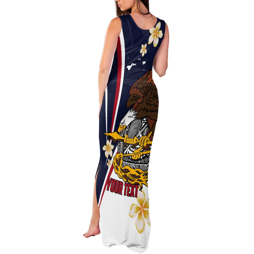 Personalized American Samoa Tank Maxi Dress Amerika Samoa Bald Eagle