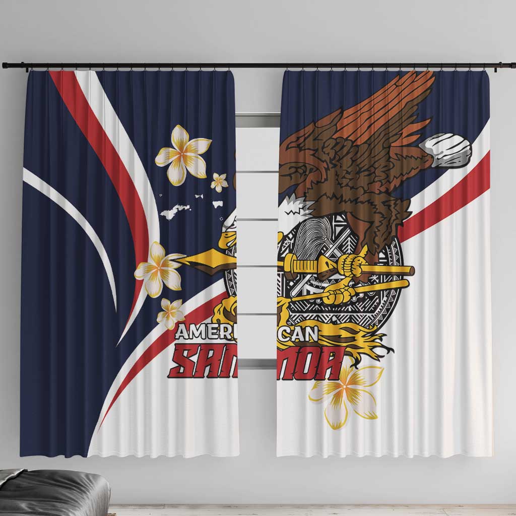 Personalized American Samoa Window Curtain Amerika Samoa Bald Eagle