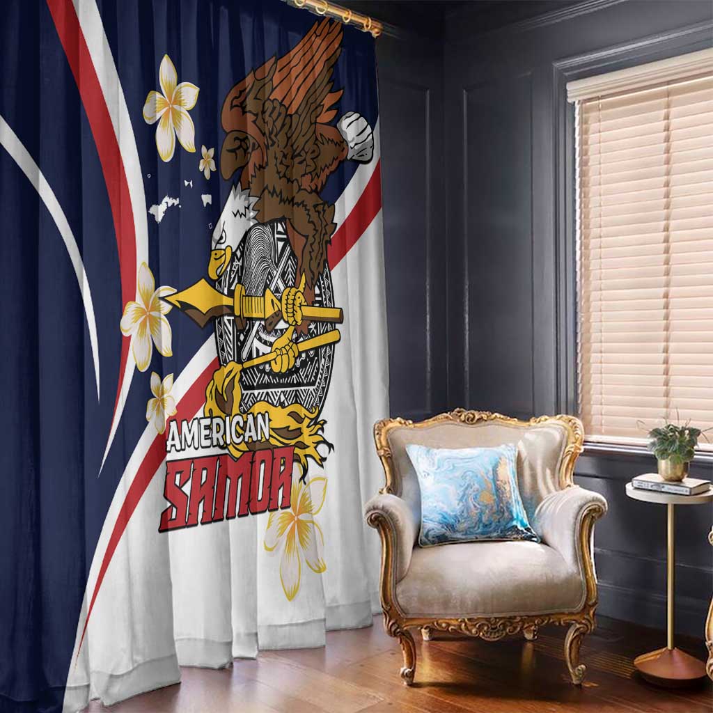 Personalized American Samoa Window Curtain Amerika Samoa Bald Eagle