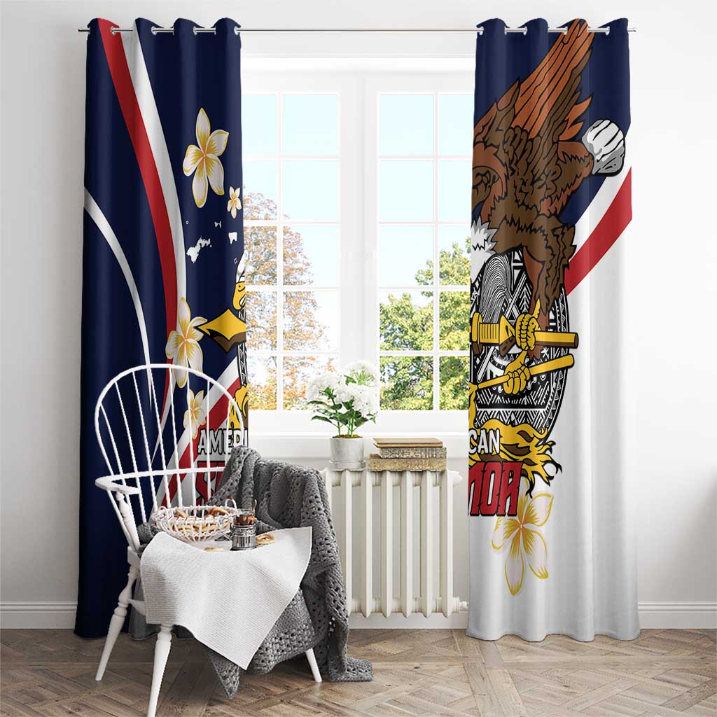 Personalized American Samoa Window Curtain Amerika Samoa Bald Eagle