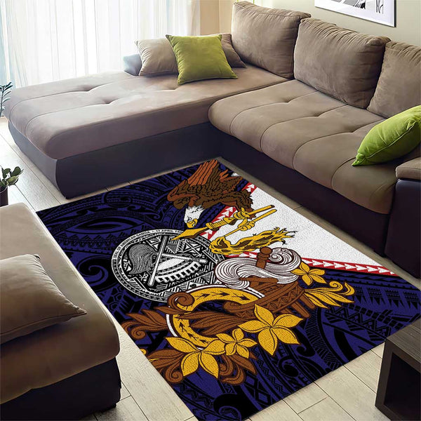 Home / Products / American Samoa Eagle Kava Bowl Area Rug Plumeria ...