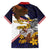 American Samoa Eagle Kava Bowl Family Matching Summer Maxi Dress and Hawaiian Shirt Plumeria Polynesian Pattern