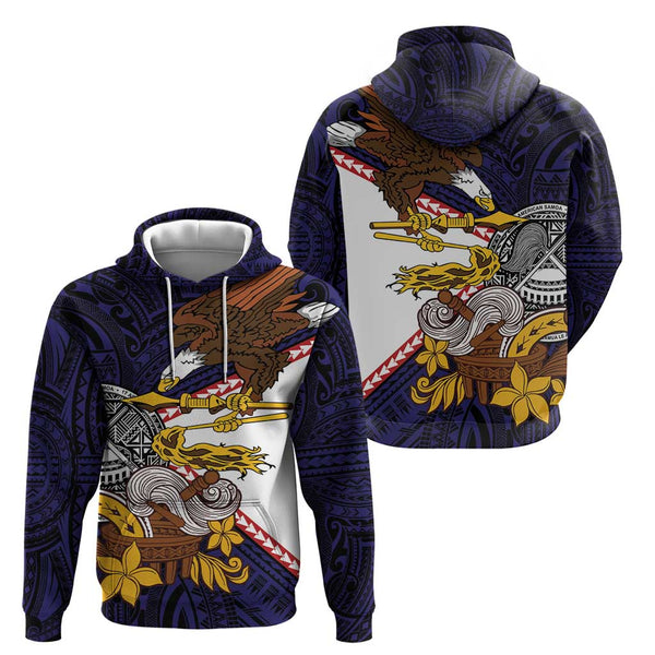 American Samoa All Over Hoodie Eagle Black main image 0