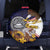 American Samoa Eagle Kava Bowl Spare Tire Cover Plumeria Polynesian Pattern