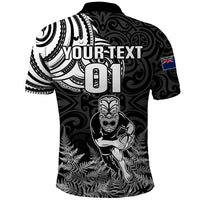 Custom New Zealand Silver Fern Rugby Polo Shirt Maori Tiki Player With Ta Moko Tribal LT01 - Polynesian Pride