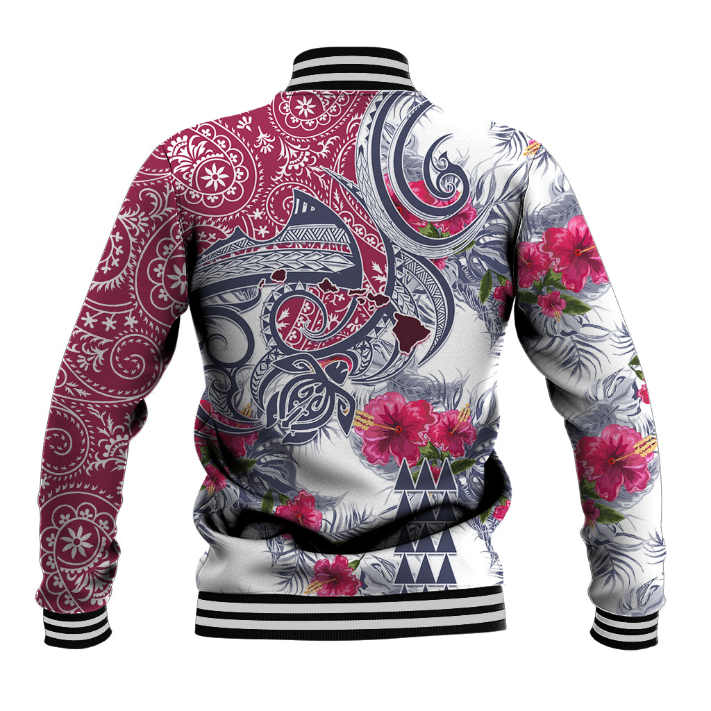 Hawaii Kakau Mix Paisley Pattern Baseball Jacket Polynesian Tropical Unique Style LT01 - Polynesian Pride