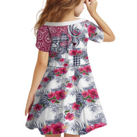 Hawaii Kakau Mix Paisley Pattern Kid Short Sleeve Dress Polynesian Tropical Unique Style LT01 - Polynesian Pride