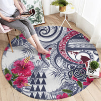 Hawaii Kakau Mix Paisley Pattern Round Carpet Polynesian Tropical Unique Style LT01 - Polynesian Pride