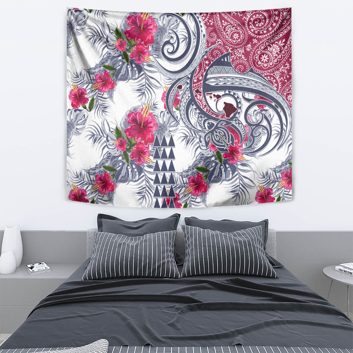 Hawaii Kakau Mix Paisley Pattern Tapestry Polynesian Tropical Unique Style LT01 - Polynesian Pride