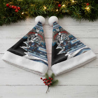 Native American Chief Skull With Axe Christmas Santa Hat - Polynesian Pride