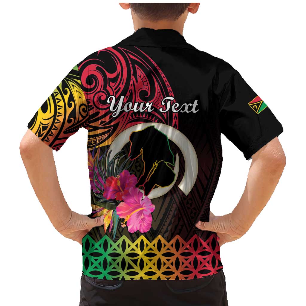 Personalised Vanuatu Port Vila Stay Strong Family Matching Mermaid Dress and Hawaiian Shirt Long God Yumi Stanap LT01 - Polynesian Pride