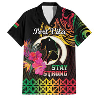 Personalised Vanuatu Port Vila Stay Strong Family Matching Short Sleeve Bodycon Dress and Hawaiian Shirt Long God Yumi Stanap
