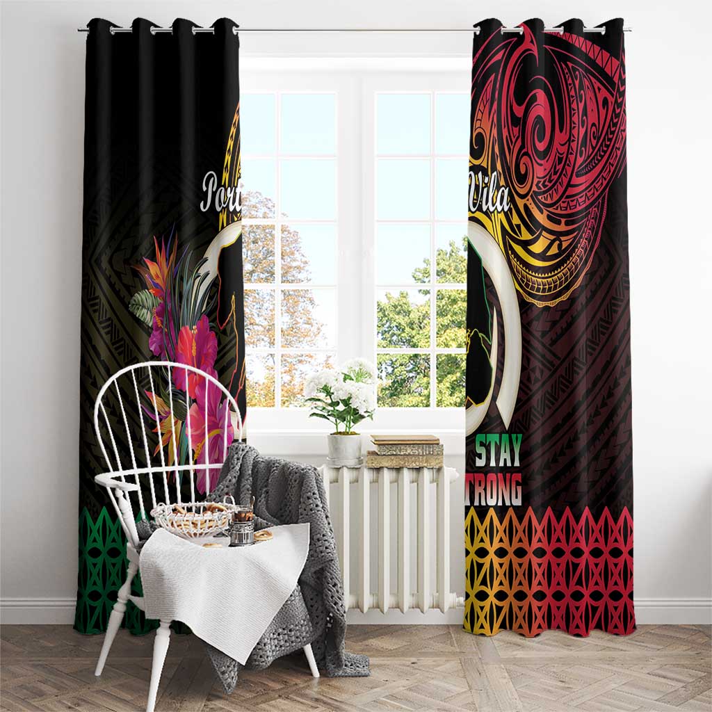 Vanuatu Port Vila Stay Strong Window Curtain Long God Yumi Stanap