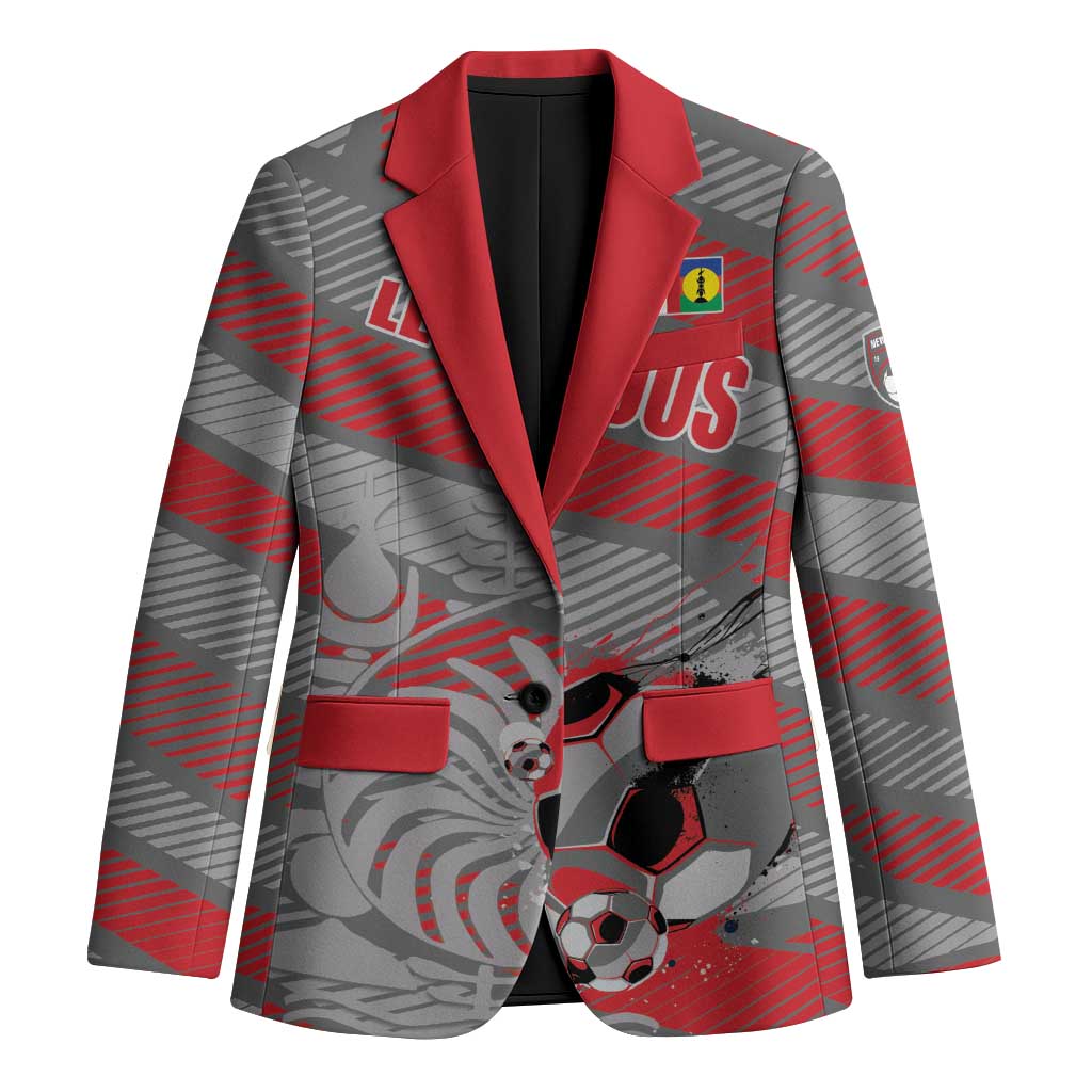 Custom Football 2026 New Caledonia Blazer Kagus Come On LT01 Unisex Gray - Polynesian Pride