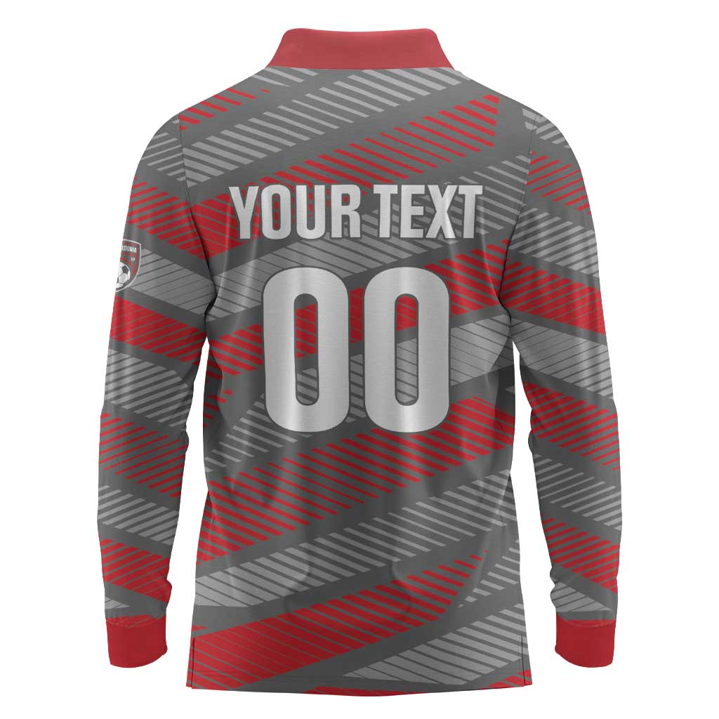 Custom Football 2026 New Caledonia Long Sleeve Polo Shirt Kagus Come On LT01 - Polynesian Pride