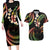 Hawaii Map Kanaka Maoli Couples Matching Long Sleeve Bodycon Dress and Hawaiian Shirt Fantastic Frangipani Reggae
