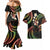 Hawaii Map Kanaka Maoli Couples Matching Mermaid Dress and Hawaiian Shirt Fantastic Frangipani Reggae