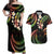 Hawaii Map Kanaka Maoli Couples Matching Off Shoulder Maxi Dress and Hawaiian Shirt Fantastic Frangipani Reggae