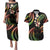 Hawaii Map Kanaka Maoli Couples Matching Puletasi and Hawaiian Shirt Fantastic Frangipani Reggae
