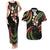 Hawaii Map Kanaka Maoli Couples Matching Tank Maxi Dress and Hawaiian Shirt Fantastic Frangipani Reggae