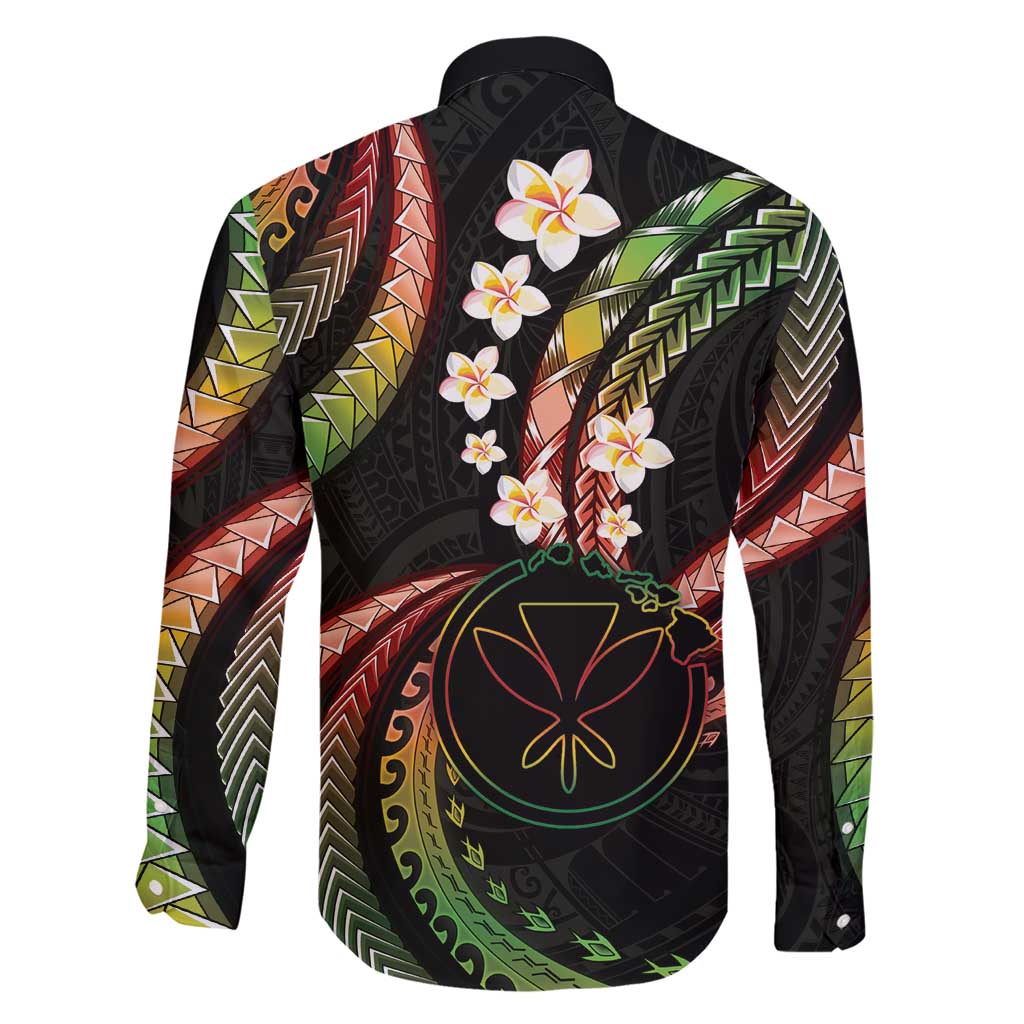 Hawaii Map Kanaka Maoli Family Matching Short Sleeve Bodycon Dress and Hawaiian Shirt Fantastic Frangipani Reggae