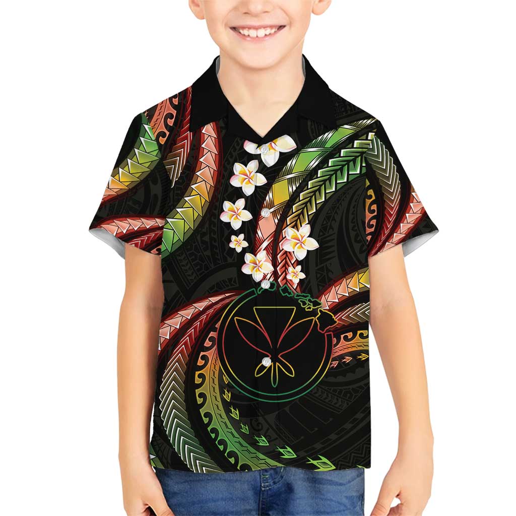 Hawaii Map Kanaka Maoli Family Matching Tank Maxi Dress and Hawaiian Shirt Fantastic Frangipani Reggae