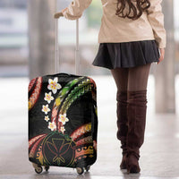 Hawaii Map Kanaka Maoli Luggage Cover Fantastic Frangipani Reggae