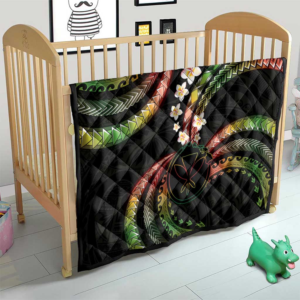 Hawaii Map Kanaka Maoli Quilt Fantastic Frangipani Reggae