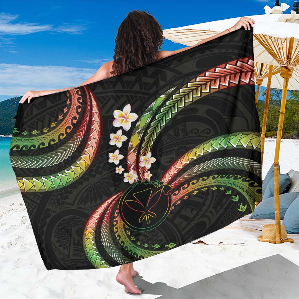 Hawaii Map Kanaka Maoli Sarong Fantastic Frangipani Reggae