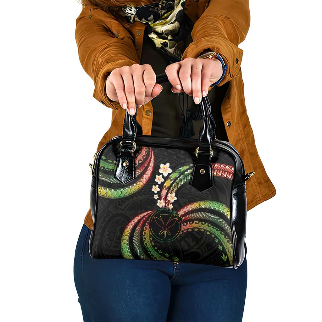 Hawaii Map Kanaka Maoli Shoulder Handbag Fantastic Frangipani Reggae