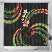 Hawaii Map Kanaka Maoli Shower Curtain Fantastic Frangipani Reggae
