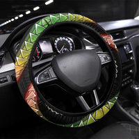 Hawaii Map Kanaka Maoli Steering Wheel Cover Fantastic Frangipani Reggae