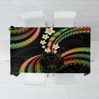 Hawaii Map Kanaka Maoli Tablecloth Fantastic Frangipani Reggae