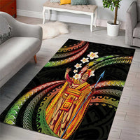 Hawaii King Kamehameha Area Rug Fantastic Plumeria Reggae
