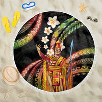 Hawaii King Kamehameha Beach Blanket Fantastic Plumeria Reggae