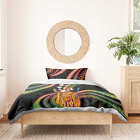 Hawaii King Kamehameha Bedding Set Fantastic Plumeria Reggae