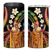 Hawaii King Kamehameha 4 in 1 Can Cooler Tumbler Fantastic Plumeria Reggae
