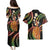 Hawaii King Kamehameha Couples Matching Puletasi and Hawaiian Shirt Fantastic Plumeria Reggae