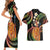 Hawaii King Kamehameha Couples Matching Short Sleeve Bodycon Dress and Hawaiian Shirt Fantastic Plumeria Reggae