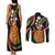 Hawaii King Kamehameha Couples Matching Tank Maxi Dress and Long Sleeve Button Shirt Fantastic Plumeria Reggae