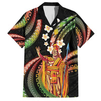 Hawaii King Kamehameha Family Matching Puletasi and Hawaiian Shirt Fantastic Plumeria Reggae