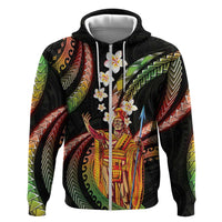 Hawaii King Kamehameha Hoodie Fantastic Plumeria Reggae