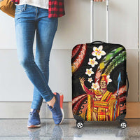 Hawaii King Kamehameha Luggage Cover Fantastic Plumeria Reggae
