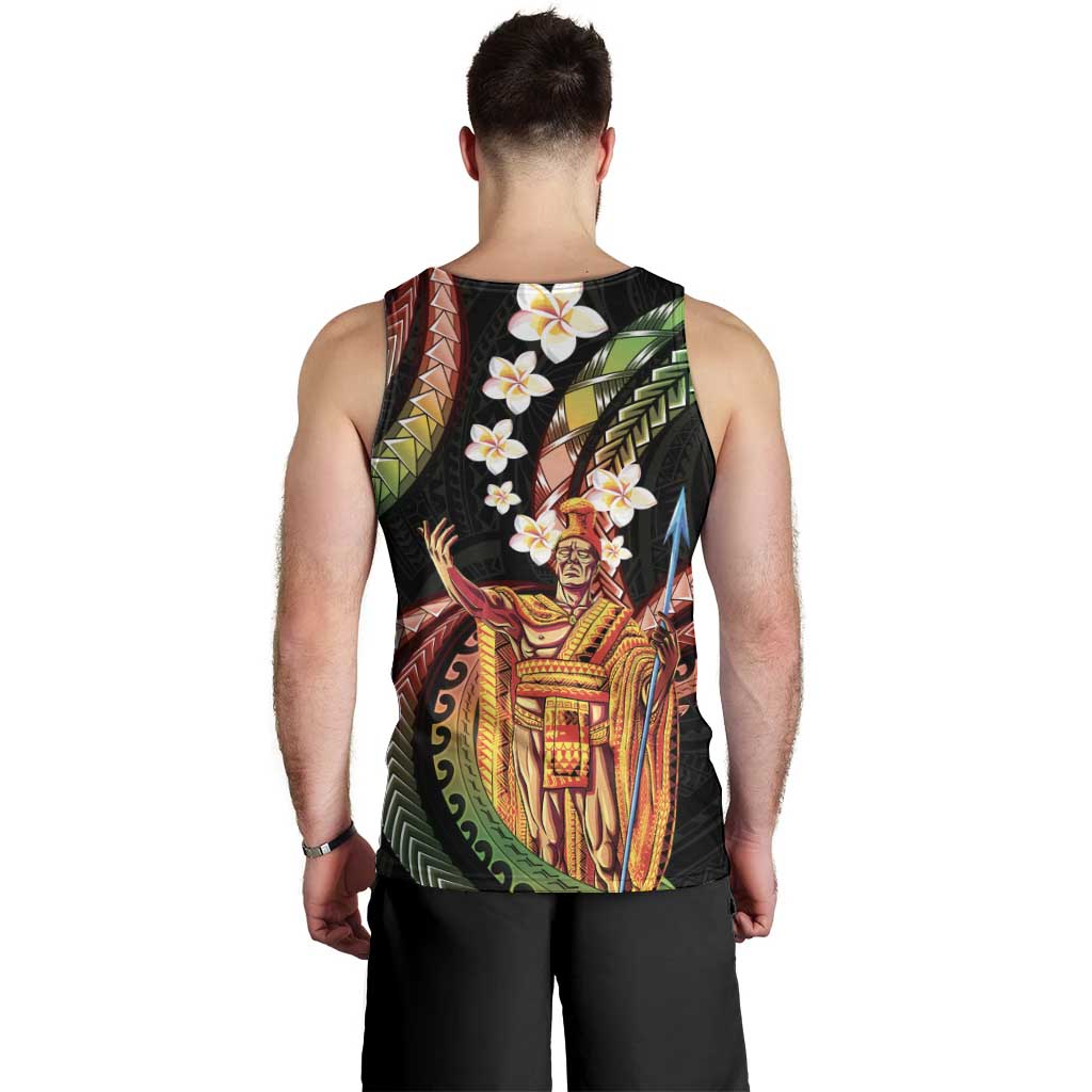 Hawaii King Kamehameha Men Tank Top Fantastic Plumeria Reggae