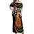 Hawaii King Kamehameha Off Shoulder Maxi Dress Fantastic Plumeria Reggae