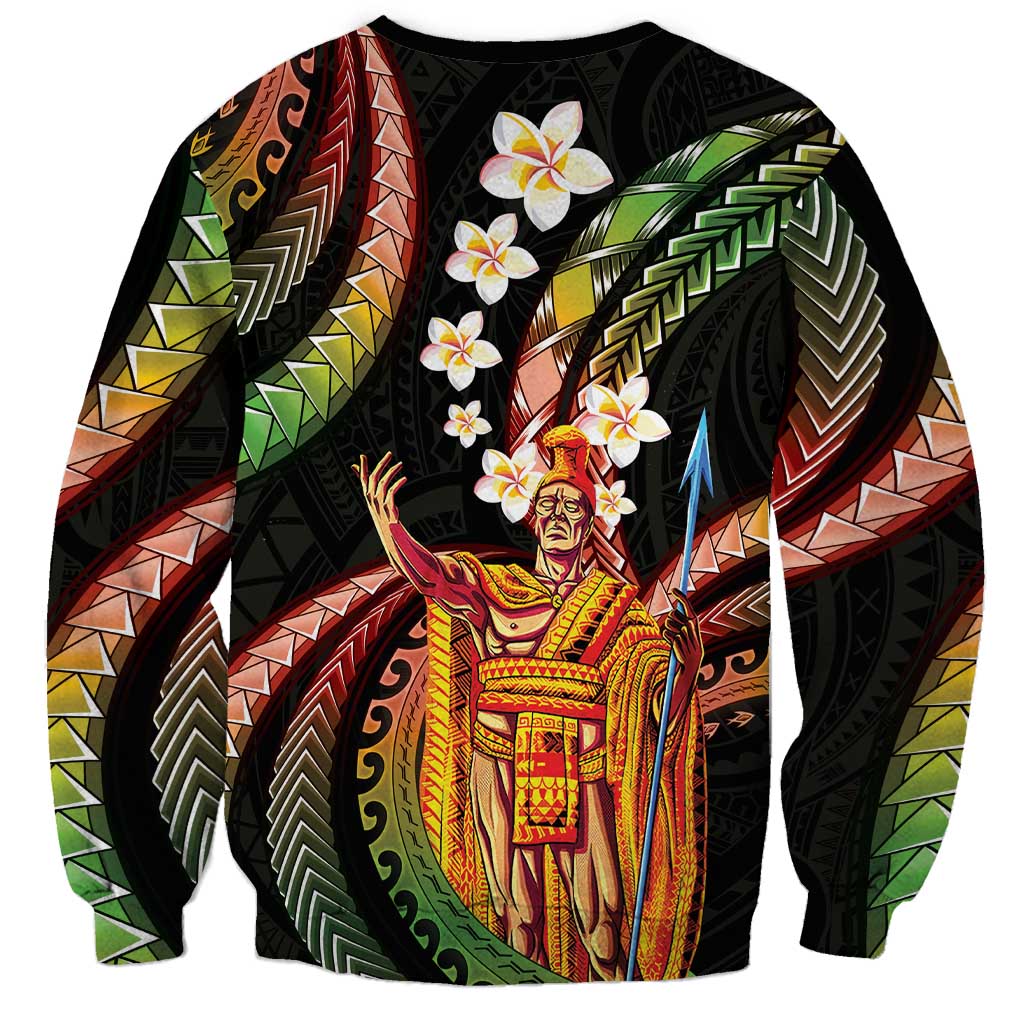 Hawaii King Kamehameha Sweatshirt Fantastic Plumeria Reggae