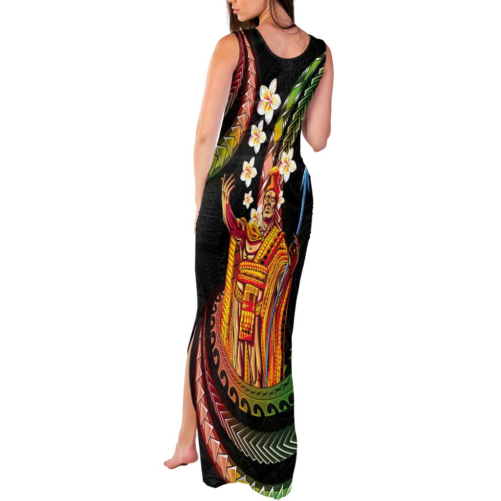 Hawaii King Kamehameha Tank Maxi Dress Fantastic Plumeria Reggae