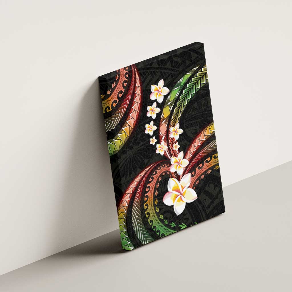 Hawaii Plumeria Reggae Canvas Wall Art Polynesian Pattern