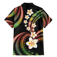 Hawaii Plumeria Reggae Family Matching Mermaid Dress and Hawaiian Shirt Polynesian Pattern