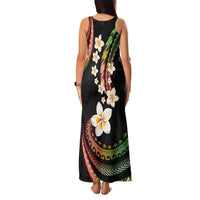 Hawaii Plumeria Reggae Family Matching Tank Maxi Dress and Hawaiian Shirt Polynesian Pattern